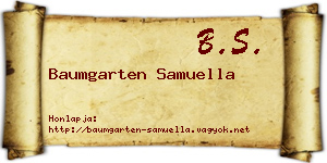 Baumgarten Samuella névjegykártya